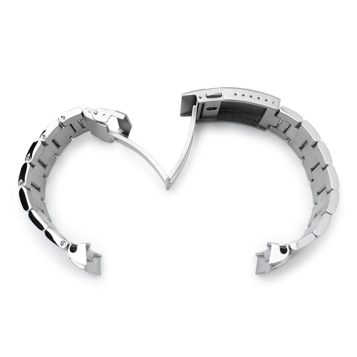 Stainless Steel Bracelet Diver Clasp Double Lock Buckle