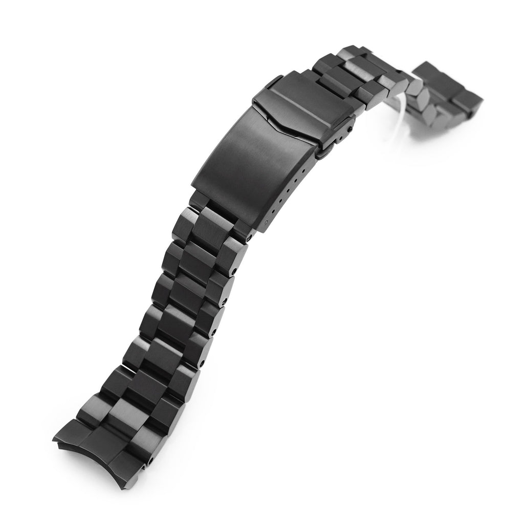 Hexad Watch Band for Seiko Samurai SRPB51, Diamond-like Carbon (DLC coating) V-Clasp