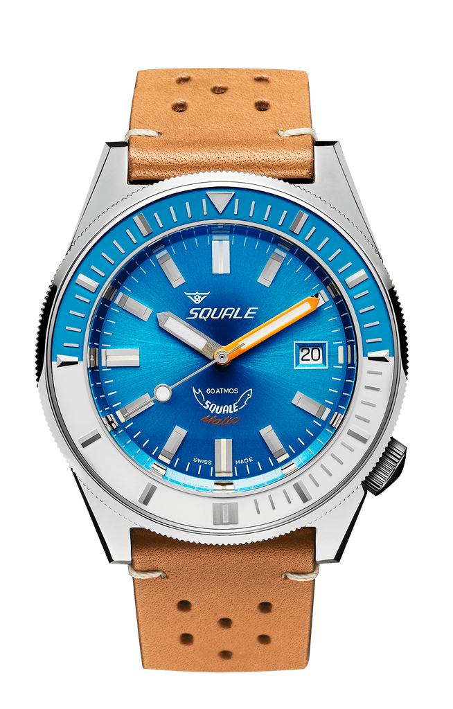 Squale Matic Light Blue Leather