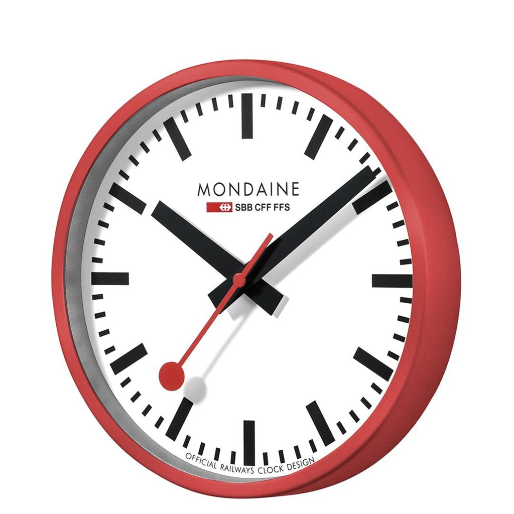 Mondaine Wall Clock Red 25cm