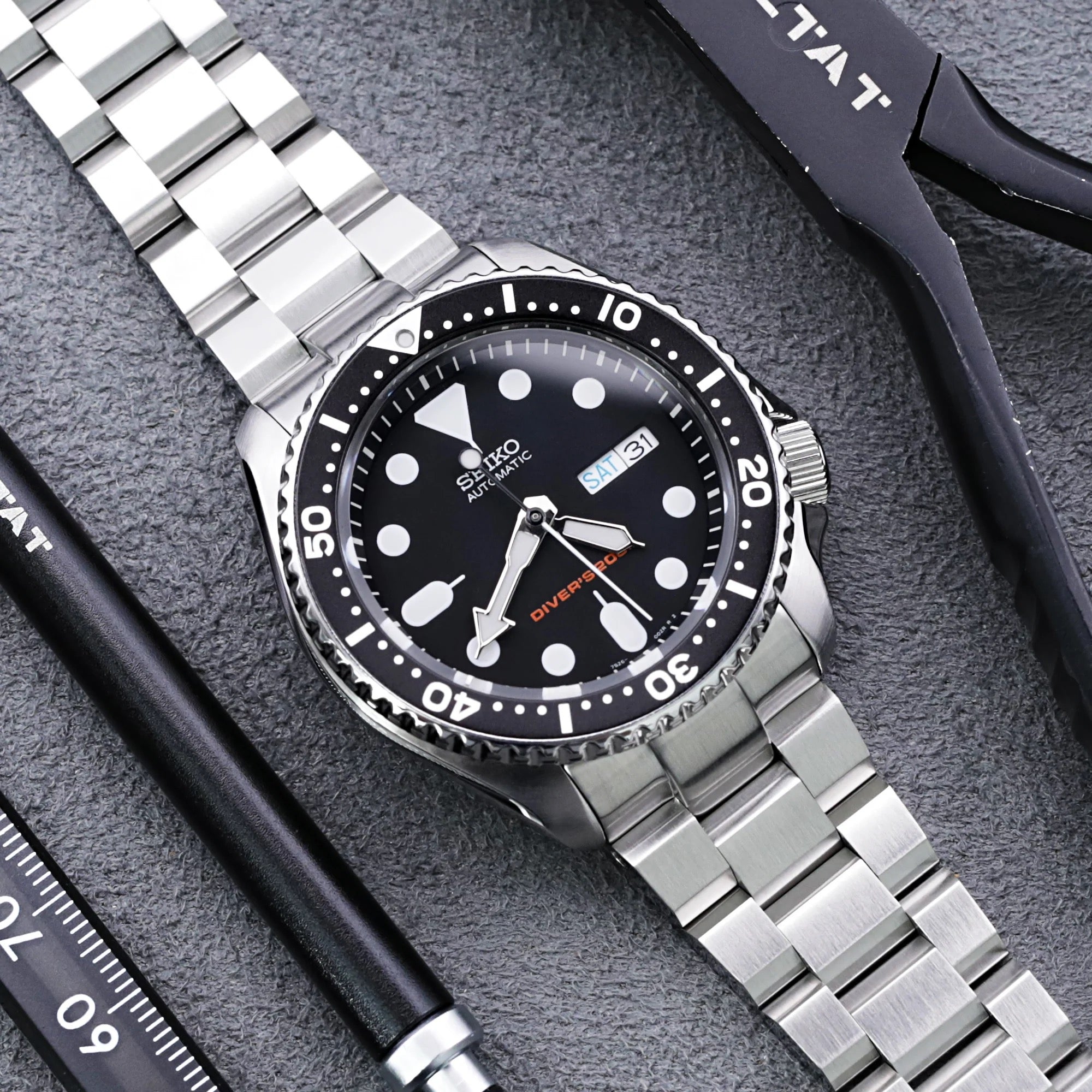 22mm Hexad Watch Band compatible with Seiko SKX007, 316L