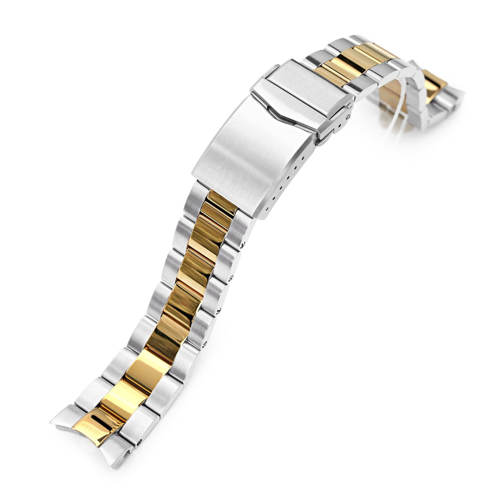 Super-O Boyer 316L Stainless Steel Watch Bracelet for Seiko Alpinist SARB017, Two Tone IP