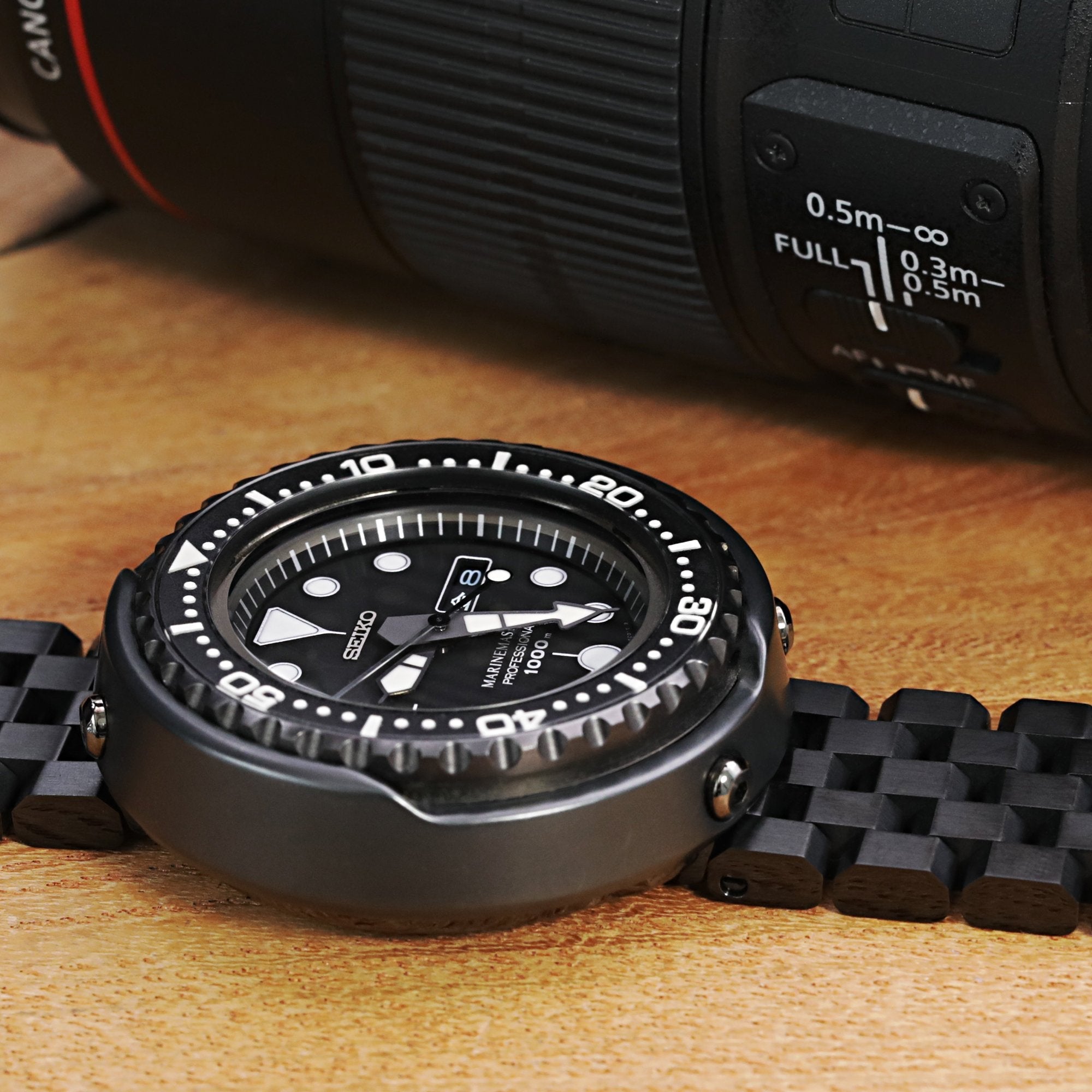 21mm Super Engineer II Watch Band for Seiko Tuna SBBN013 PVD