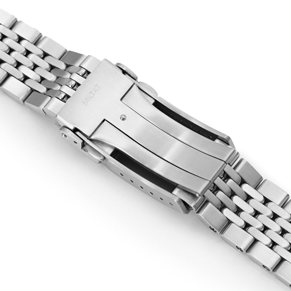 Goma BOR Watch Band for Seiko new Turtles SRP777, Brushed and Polished V-Clasp