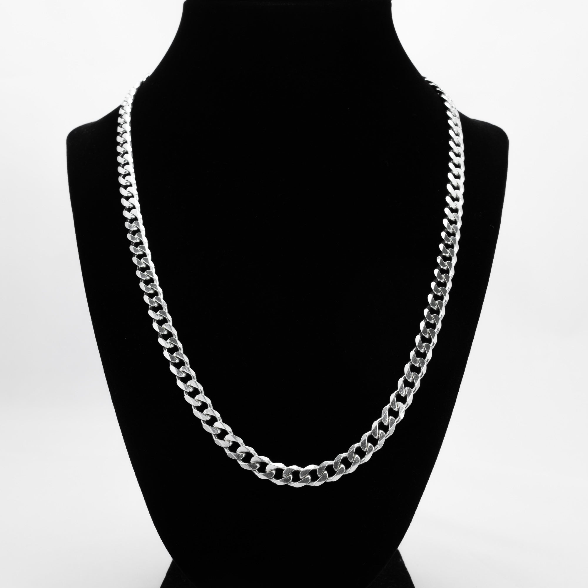 Men's 9mm 925 Sterling Silver 26 inch Cuban Curb Link Chain Necklace