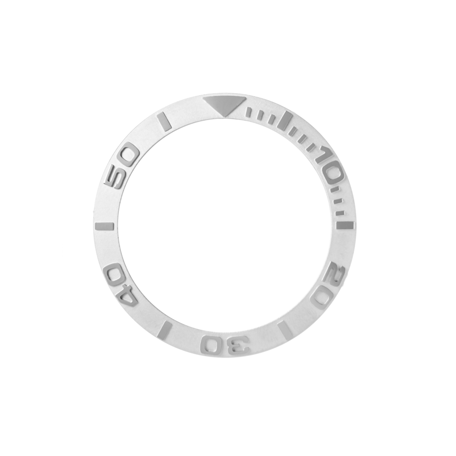SKX007/SRPD Ceramic Bezel Insert: YM style Silver